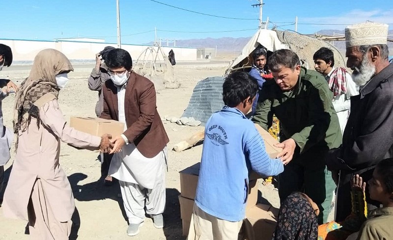 توزیع 250 بسته معیشتی و بهداشتی میان کوچ نشینان سراوانی