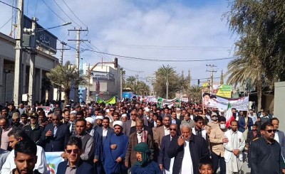 راهپیمایی یوم الله ۲۲ بهمن در سراوان برگزار شد