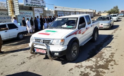 برگزاری رژه خودرویی به مناسبت پنج آذر در مهرستان